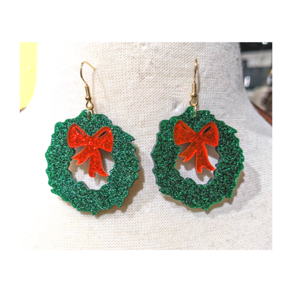 Christmas Wreath Earrings