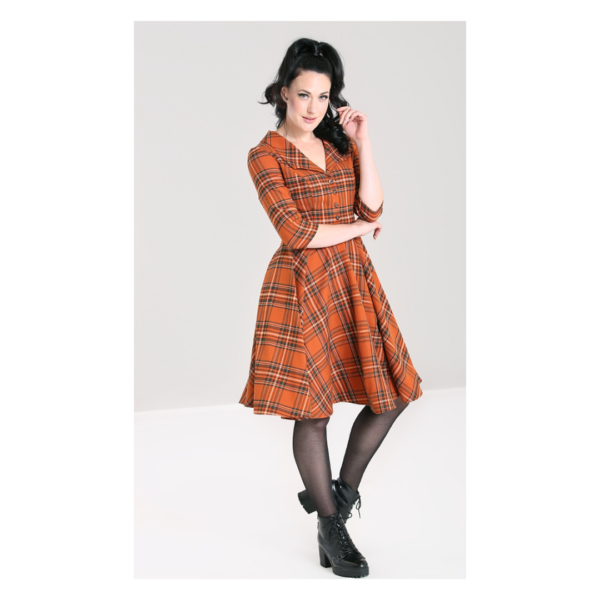Tawny Mid Dress  (Plus Size Only) by Hell Bunny