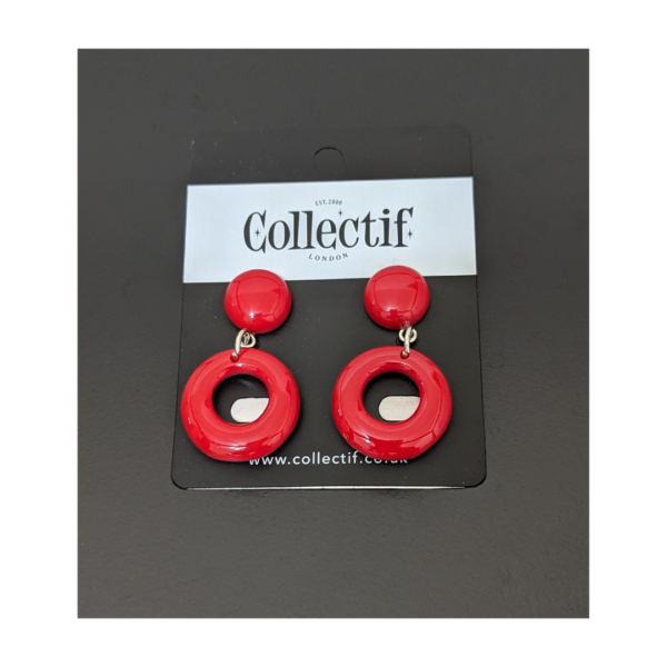 Melina Hoop Earrings in Red