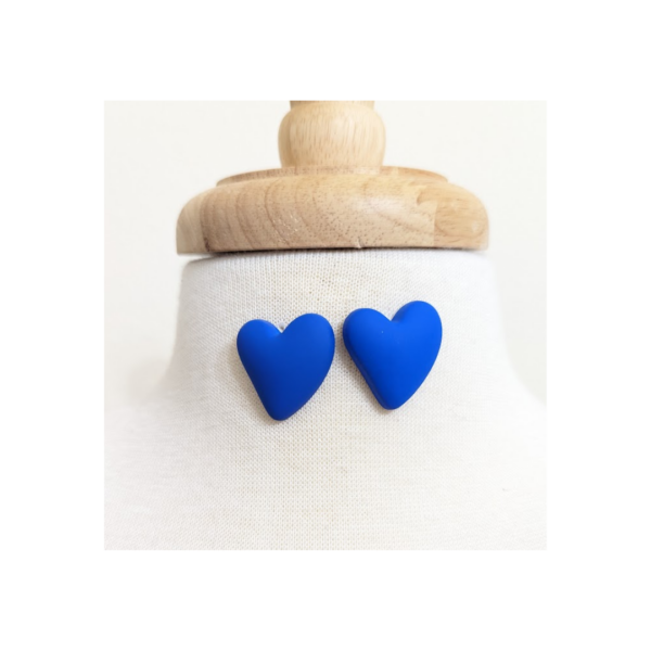 My Blue Heart Stud Earrings