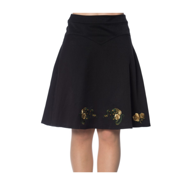 The Serpent and Rose Flare Skirt